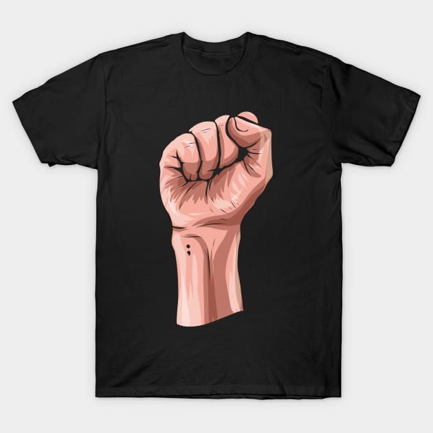 Raise your fist for Mental Health Awareness T-Shirt by SinBle